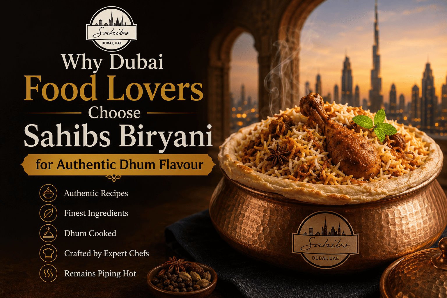 Why Dubai Food Lovers Choose Sahibs Biryani for Authentic Dhum Flavour