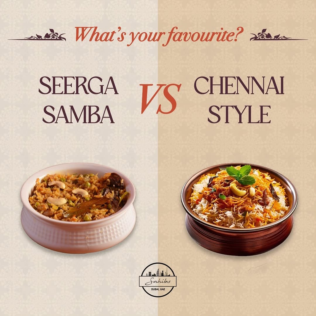 Seeraga Samba Biryani vs Chennai Style Biryani