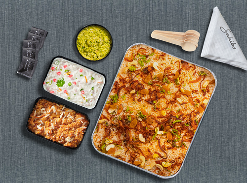 Kerala Style Thalassery Biryani (Chicken Only) Combo - Serves 5 People