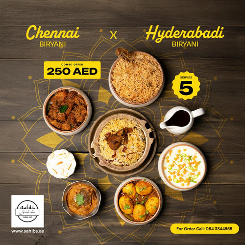 Weekend Special Hyderabadi Biryani Combo - Serves 5 People - AED 50*/ Person